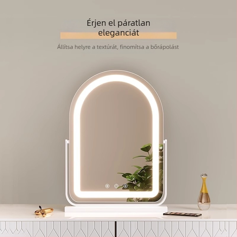 2024 Asztali LED Smink Tükör Világítással, Lányok Szobájába és a Fő Hálószobába