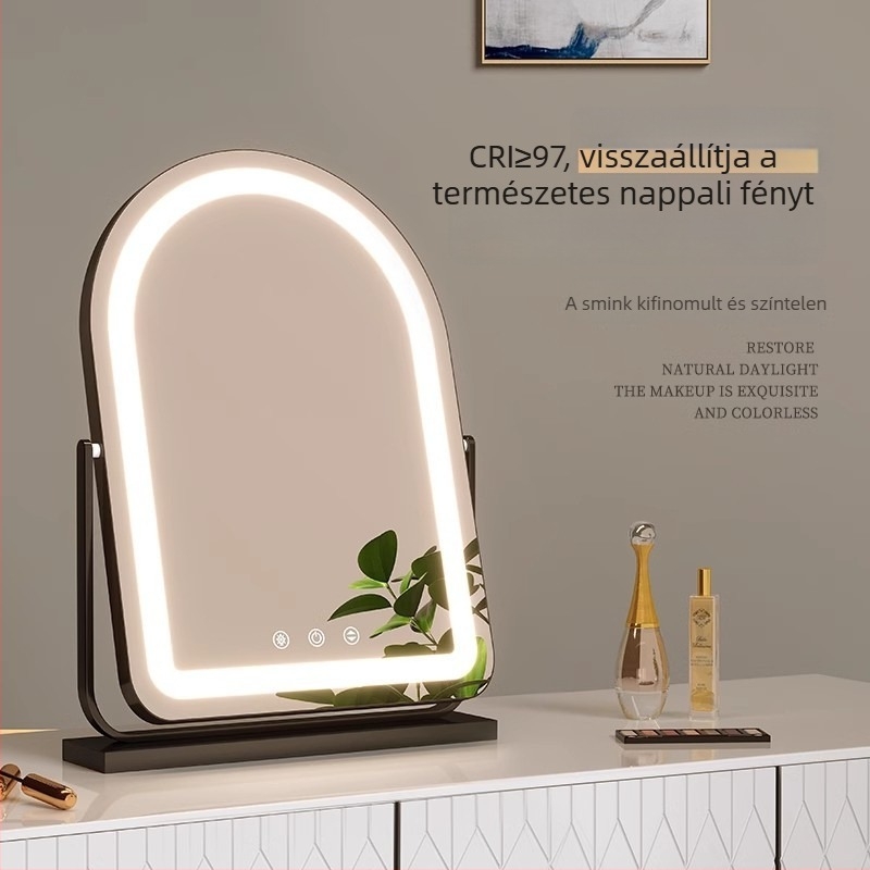 2024 Asztali LED Smink Tükör Világítással, Lányok Szobájába és a Fő Hálószobába