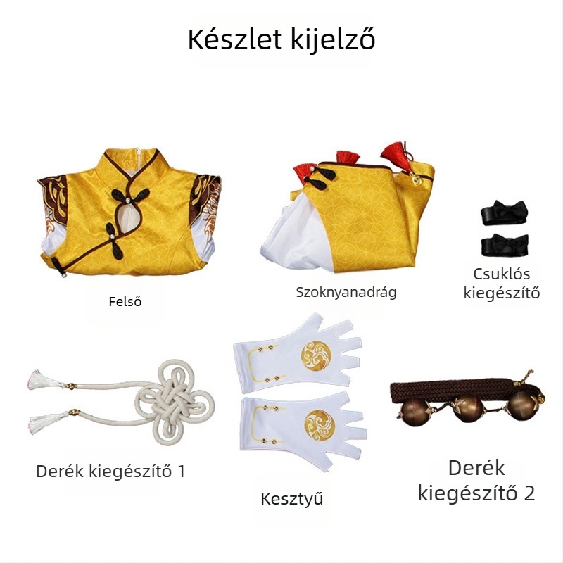Hu Tao Dragon's Way Pure Cosplay Cheongsam – Naraka: Bladepoint inspirált ősi stílusú anime jelmez