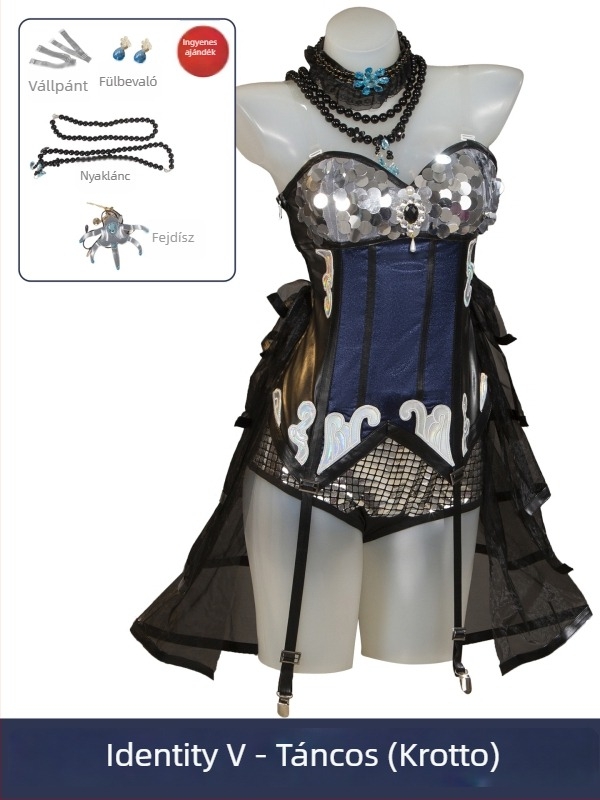 Identity V cosplay jelmez Crowt – táncosnő, 2D anime játék, női ruházat