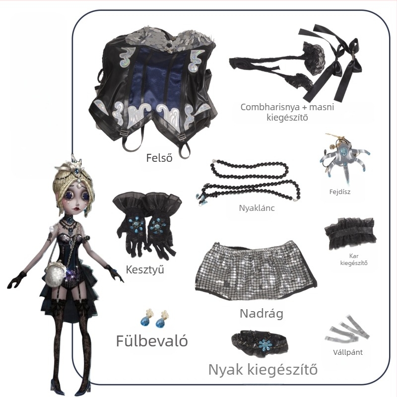 Identity V cosplay jelmez Crowt – táncosnő, 2D anime játék, női ruházat