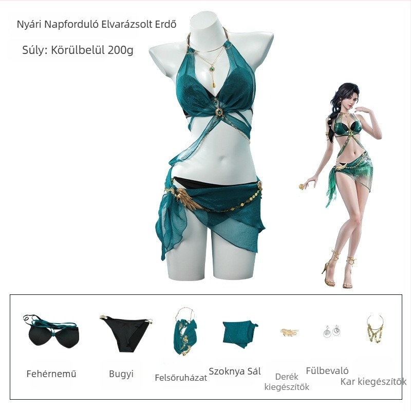 Naraka: Bladepoint Canaan cosplay női jelmez – nyári fürdőruha az egzotikus madarak erdejében