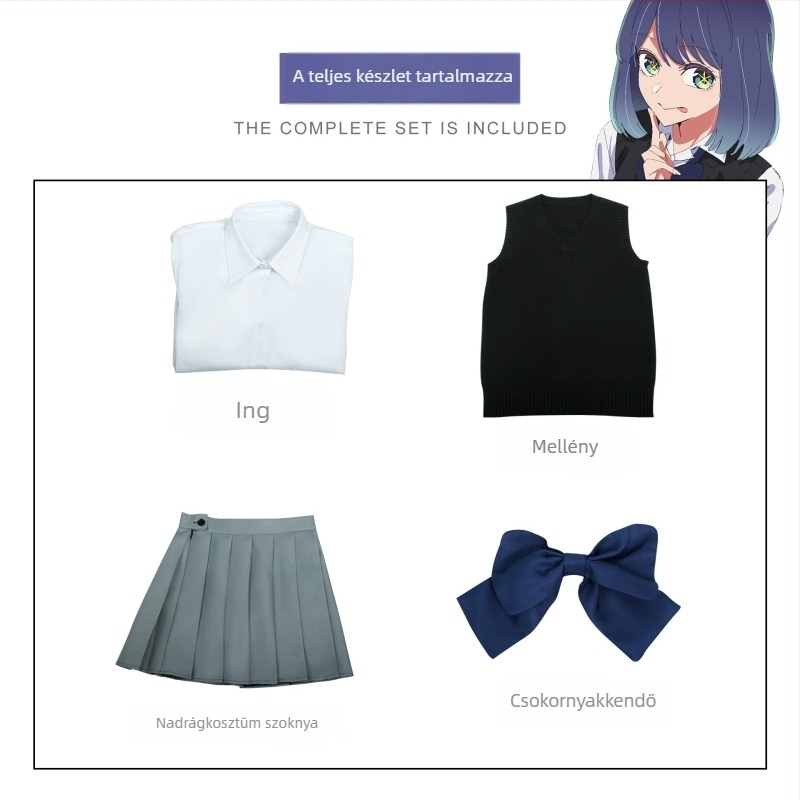 Kurokawa Akane cosplay kostüm – japán iskolai egyenruha
