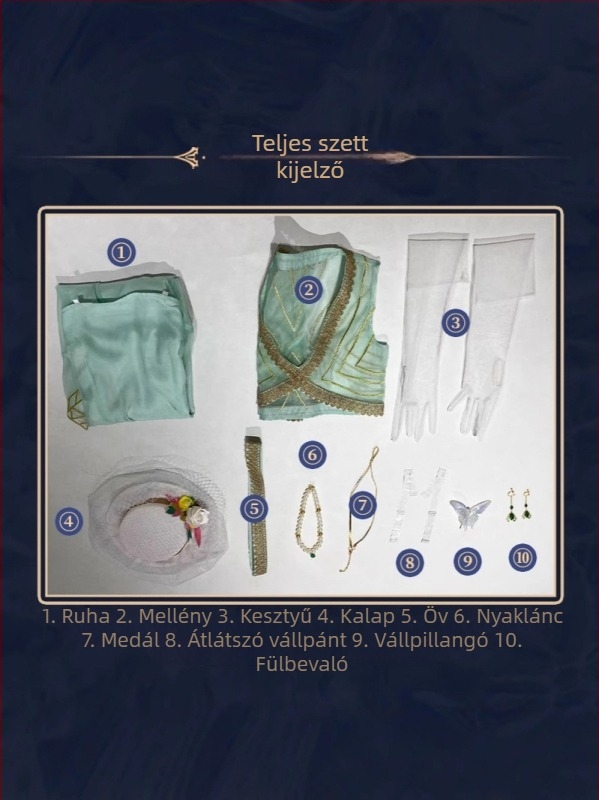 Identity V cosplay jelmez: entomológus és zoológia-botanikus professzor, női teljes készlet