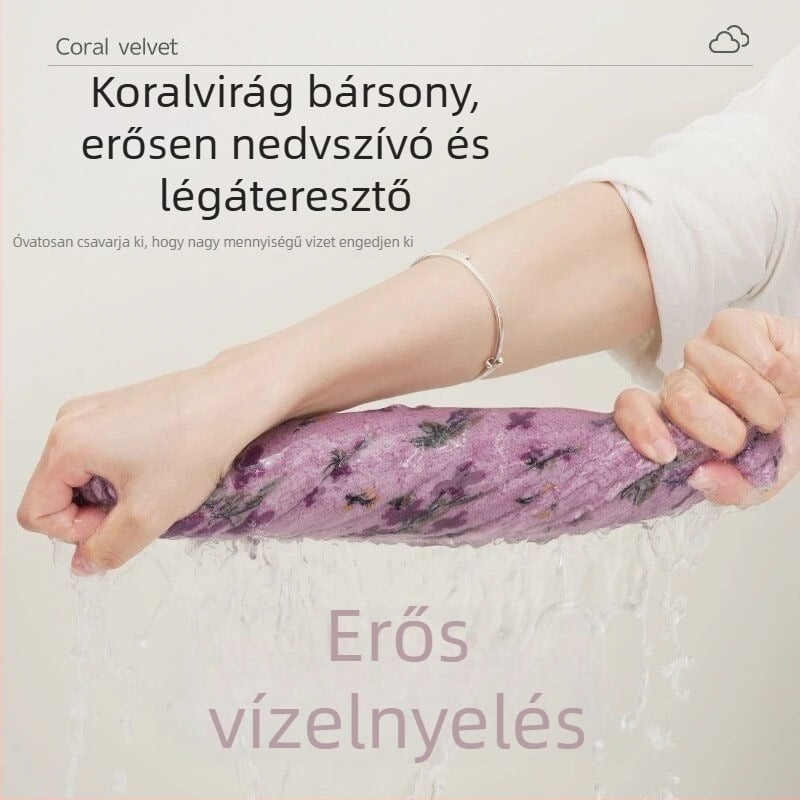 Korall-flíz tisztító kendő a konyhába – vastag, nedvszívó mosogatókendő és kéztörlő