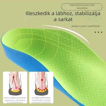 Gyerekeknek készült ortopéd talpbetét ív-támogatással, ütéscsillapítással és lapos láb korrekcióval