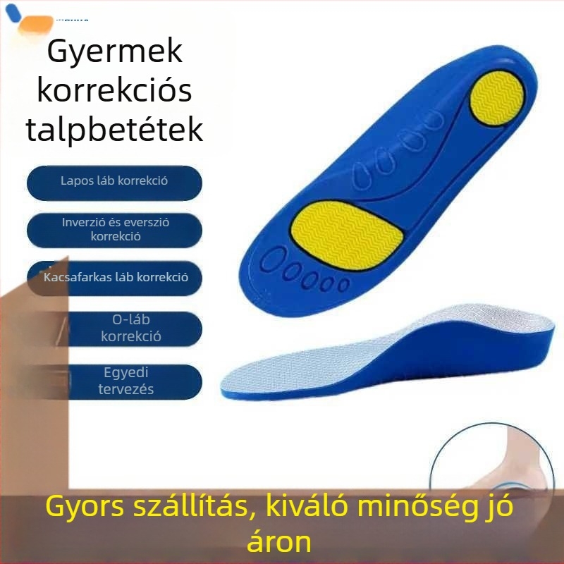 Gyerekeknek készült ortopéd talpbetét ív-támogatással, ütéscsillapítással és lapos láb korrekcióval