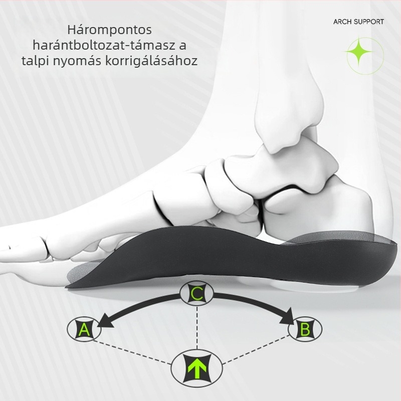 Lapos láb korrekciós talpbetét, boltozat-támogató, nyolcas alakú boltozat párna