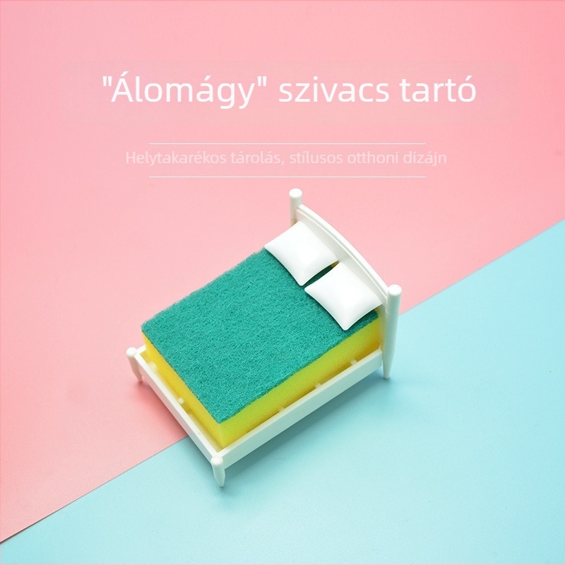 Konyhai szivacs szárító állvány – műanyagból, fúrás nélkül, asztali rendező