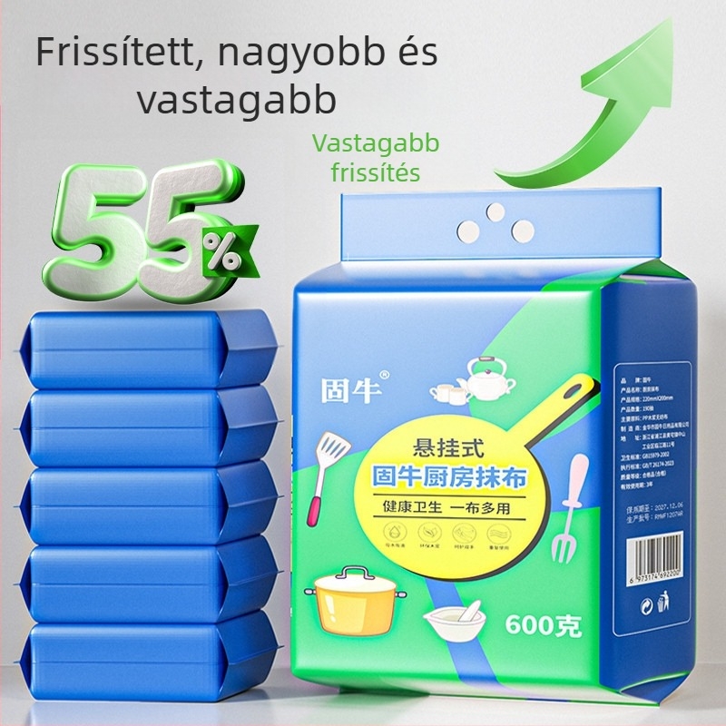 Új, extralarge méretű, frissített családi csomag egyszer használatos konyhai kendő, nedvszívó, többfunkciós, extra-nagy, vastított