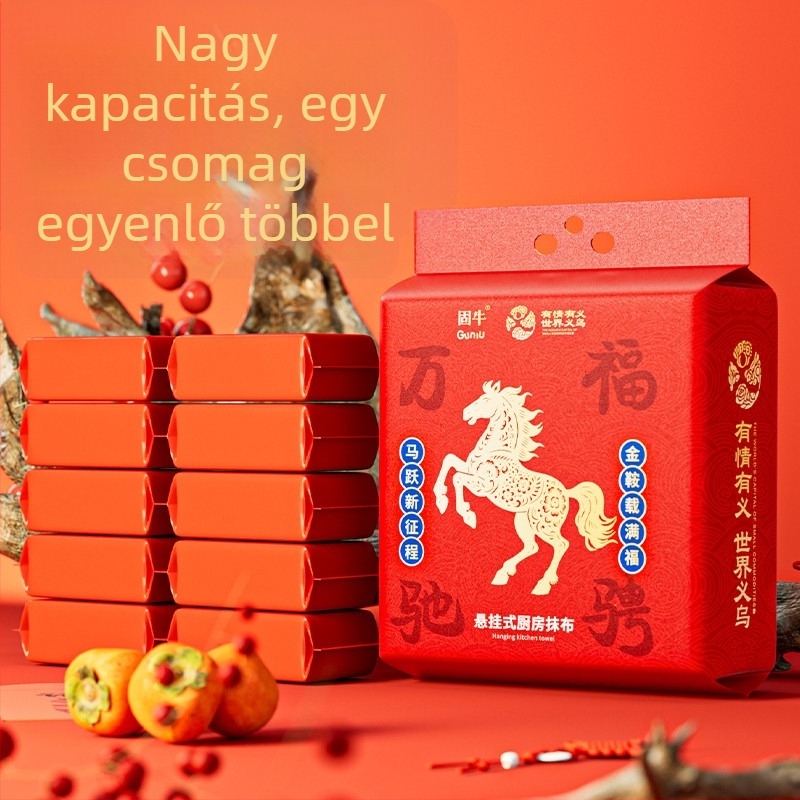 Konyhai tisztító kendő, nagy kiszerelés, húzható típus, rendkívül nedvszívó, szálmentes, nagy méretű törlőkendő, egyszer használatos