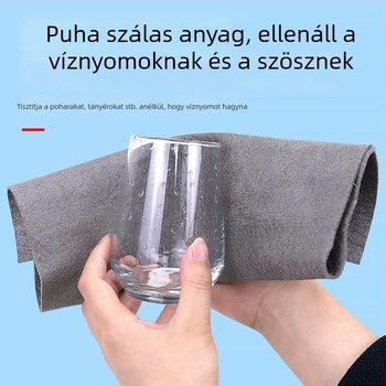 Nyommentes üvegtisztító kendő, megnagyobbított, vastag mikroszálas kendő a háztartási tisztításhoz