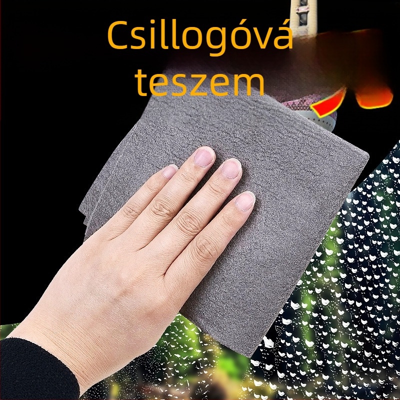 Nyommentes üvegtisztító kendő, megnagyobbított, vastag mikroszálas kendő a háztartási tisztításhoz
