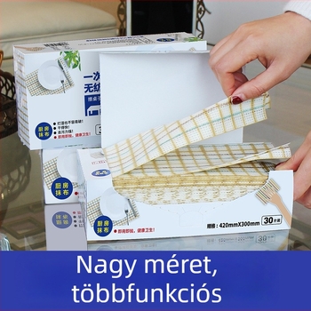 Kakama dobozos egyszer használatos edény törlő kendő, nagy méret, sokoldalú konyhai tisztítókendő, nem szőtt anyag, kockás mintázat