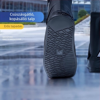 Esővédő cipővédők kerékpározáshoz, uniszex, középső szárig, csúszásmentes, megerősített, kopásálló