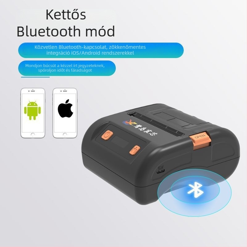 PP802 Hordozható Bluetooth termikus címkék nyomtatója