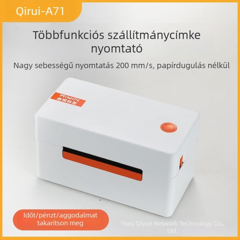 Qirui Kompakt USB hőtermikus küldemény nyomtató — PC-kompatibilis, egy példányos formátum, nagy sebesség