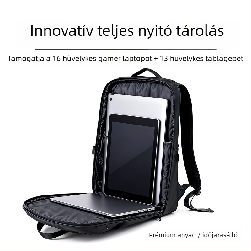 Uniszex többfunkciós hátizsák laptop rekesszel, 16 hüvelyk, Oxford szövet, vízálló, 20–35 L, utcai stílus