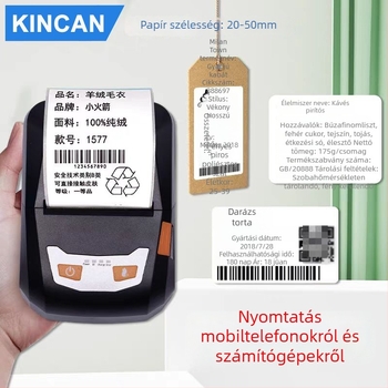 58 mm Bluetooth hőnyomtató címkékhez és dokumentumokhoz – OEM és másodlagos fejlesztés