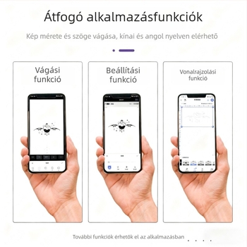 A4 méretű mini Bluetooth hőnyomtató tetováló papírhoz — Dizájnokat nyomtathat a telefonjáról
