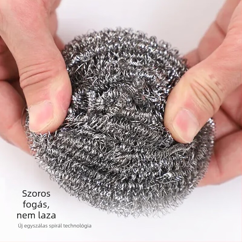 Rozsdamentes acél drótos tisztító golyó a konyhába – szálak leválása nélkül