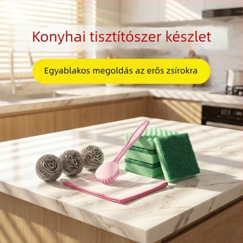 Rozsdamentes acél drótgolyó tisztító labda edényekhez; hatékony szennyeződés eltávolítás; konyhai tisztítóeszköz, amely nem szakad szét.