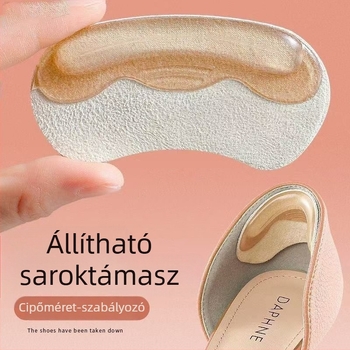 Szilikon sarokpárnák csúszásgátláshoz magas sarkú cipőkhöz, sarok és dörzsölés elleni párnák, önragasztó hátlappal, mokaszinokhoz és bőr cipőkhöz, méret 9×4 cm