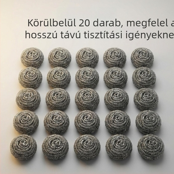 Lijia Yujie Konyhai drótgolyó, rozsdamentes acél 410, tisztításra fazekak és edények számára, 20 darab