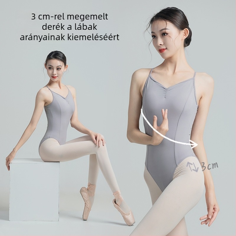 Női balettgyakorló leotárd vállpántokkal