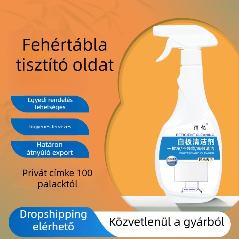 Fehér tábla tisztító – alaposan tisztít, könnyen törölhető, enyhe illatú, nyom nélkül, eltávolítja a foltokat