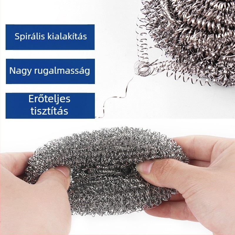 Nagy méretű rozsdamentes acéldrót golyó edényekhez, hatékony tisztítás, 4 darabos készlet