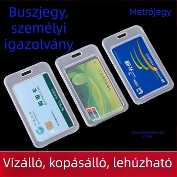 Azonosító kártya tartó univerzális védőtok személyi igazolványhoz, busz- és bankkártyához, beléptető kártyához – vízálló és tartós