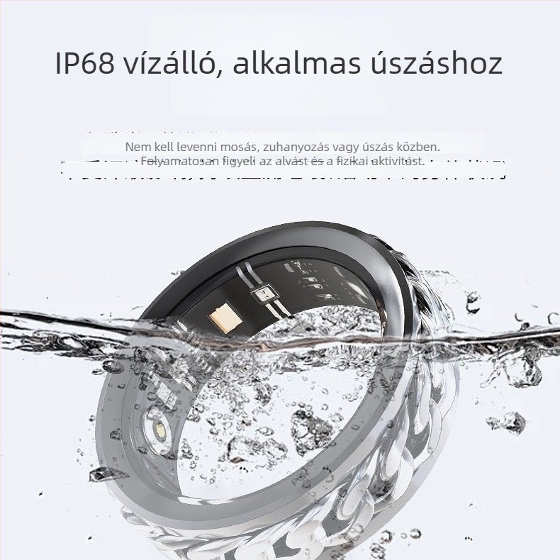V5 okos gyűrű forgatható pulzusmérővel, alvás- és lépésszámlálással, stresszoldással és további sportfunkciókkal