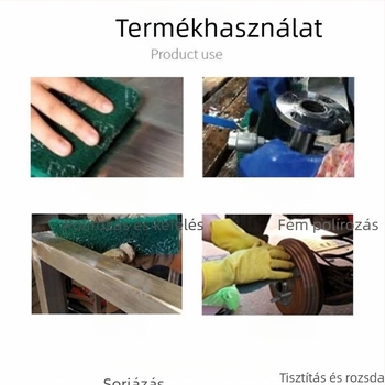 Nylon csiszoló szivacs mosogatáshoz, rozsda eltávolítás és rozsdamentes acél polírozása; vastag konyhai tisztító gyémántos abrazív
