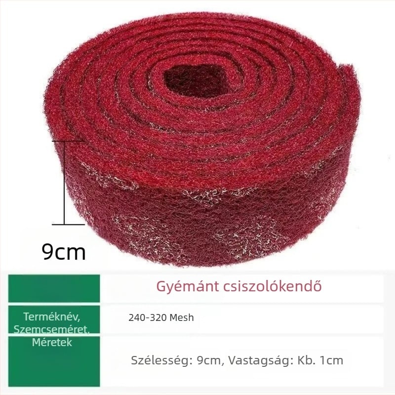 Nylon csiszoló szivacs mosogatáshoz, rozsda eltávolítás és rozsdamentes acél polírozása; vastag konyhai tisztító gyémántos abrazív