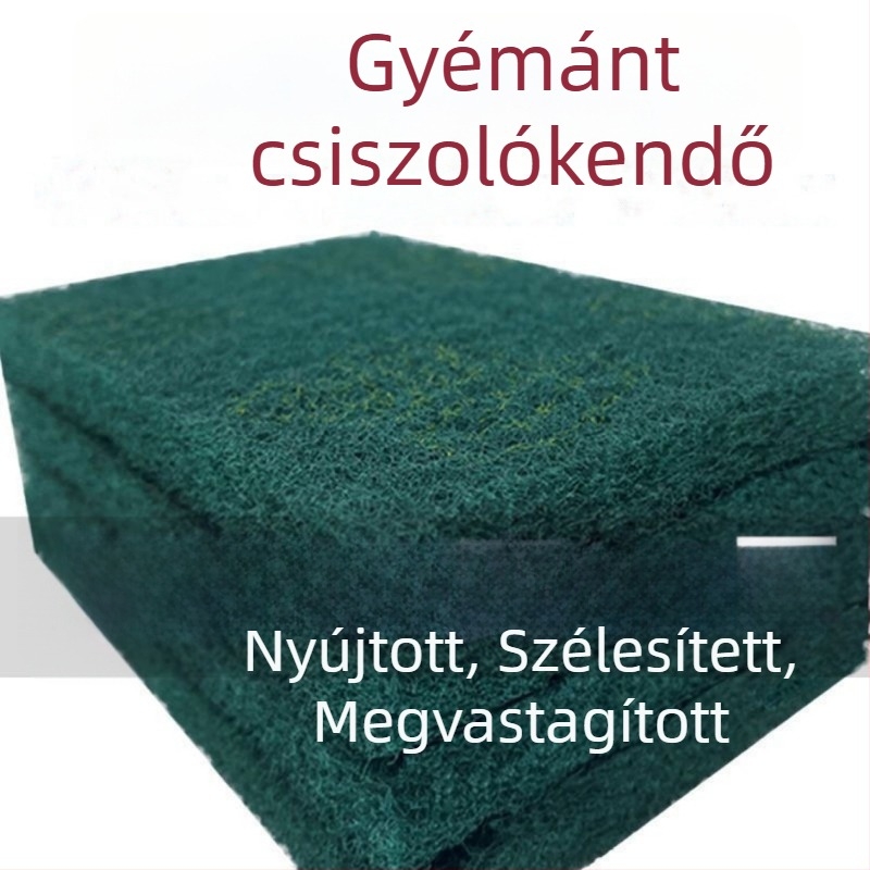 Nylon csiszoló szivacs mosogatáshoz, rozsda eltávolítás és rozsdamentes acél polírozása; vastag konyhai tisztító gyémántos abrazív