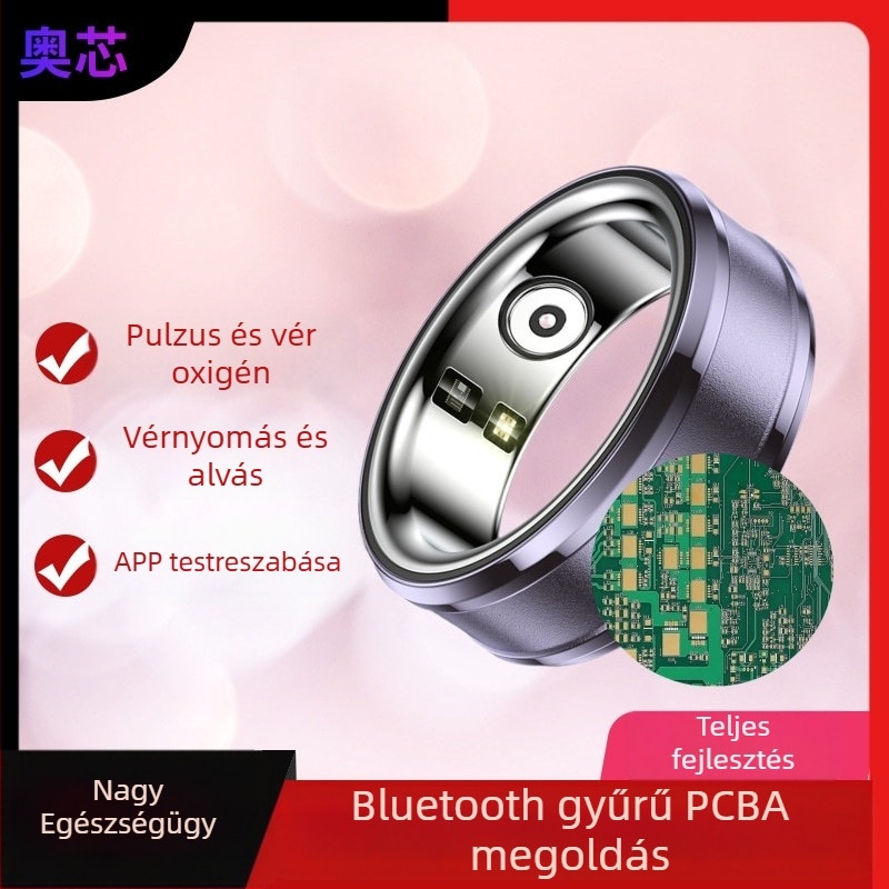 Okos gyűrű PCBA megoldás – egészségügyi monitorozó gyűrű hardverrel és szoftverrel, PC-alkalmazás fejlesztés és gyártás