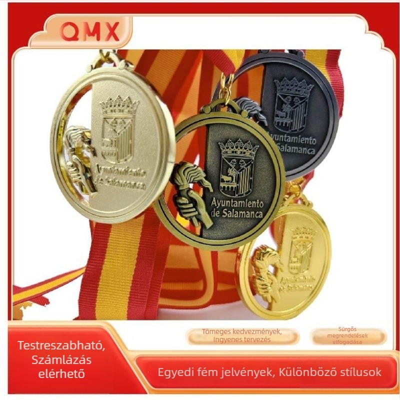 Általános célú fém érmek sporteseményekhez, bronz érme, maraton érme, egyedi érme logóval