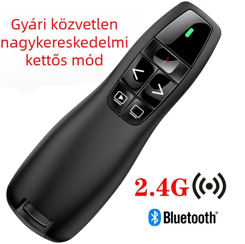 Bluetooth kettős üzemmódú oldalváltó toll PPT lézerrel, 2,4 GHz vezeték nélküli