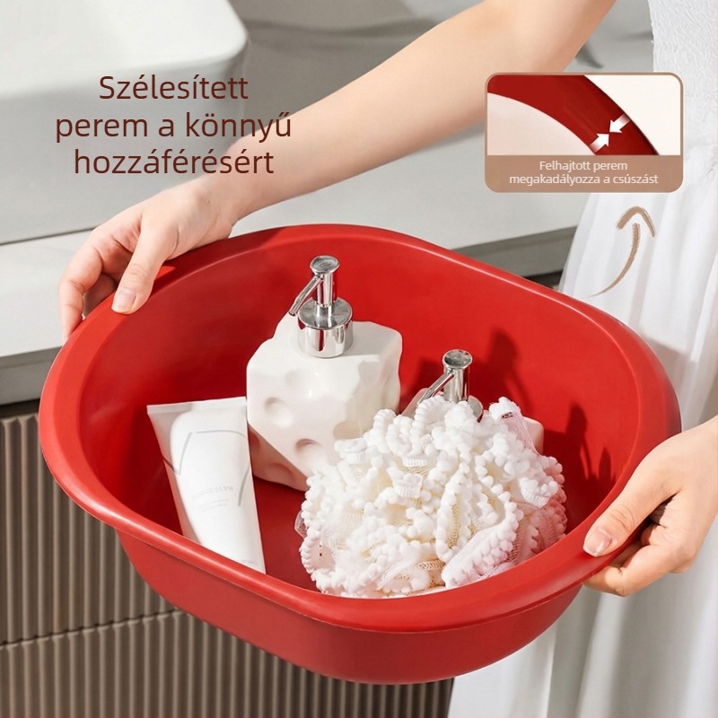 Sűrített ovális műanyag mosóedény háztartási használatra: babafürdetéshez, mosáshoz diákszálláson, zöldségek és lábak mosásához