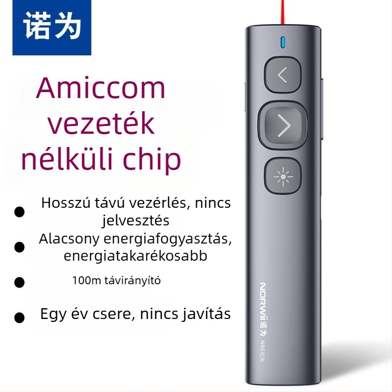 For PPT lézerpointer toll piros LED-del, újratölthető, távirányítós diaváltó, elektronikus prezentációs toll