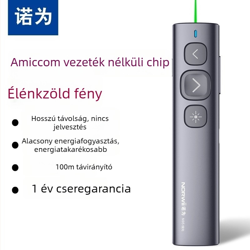 For PPT lézerpointer toll piros LED-del, újratölthető, távirányítós diaváltó, elektronikus prezentációs toll