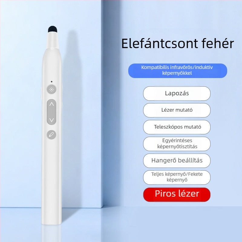 Intelligens összecsukható mutató oldalváltó funkcióval, lézerpointer, kapacitív toll irodai és oktatási célokra, hat az egyben, Seewo kompatibilis