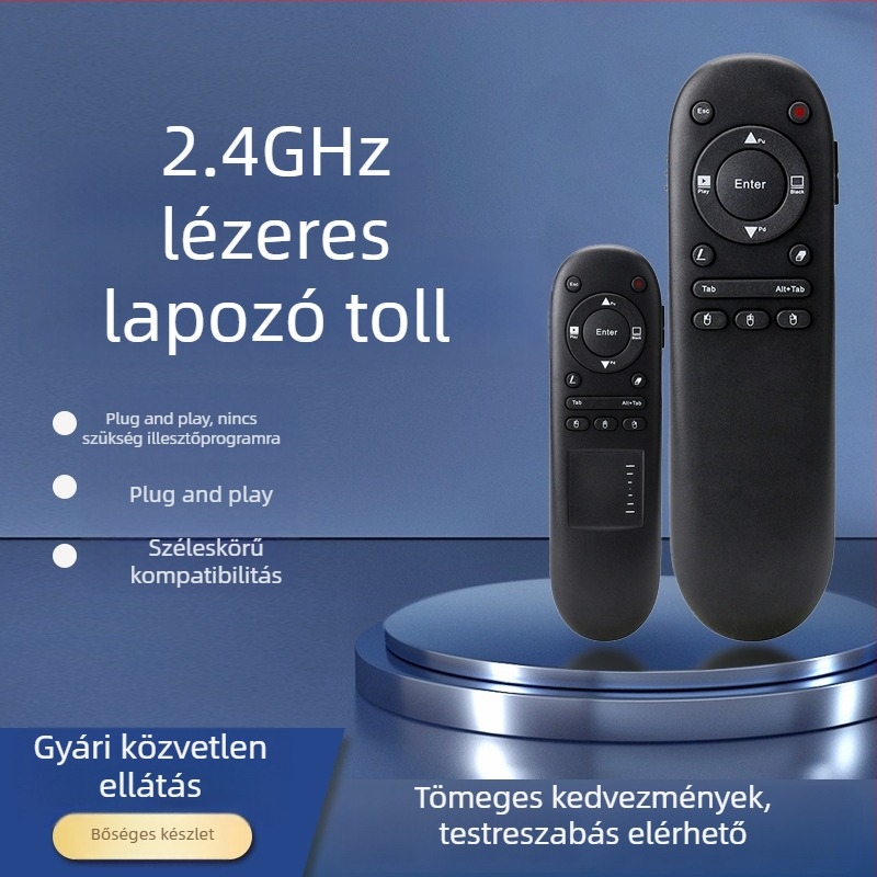 2.4G vezeték nélküli oldalváltó toll tanároknak — bemutatókhoz és üzleti PPT prezentációkhoz, többfunkciós