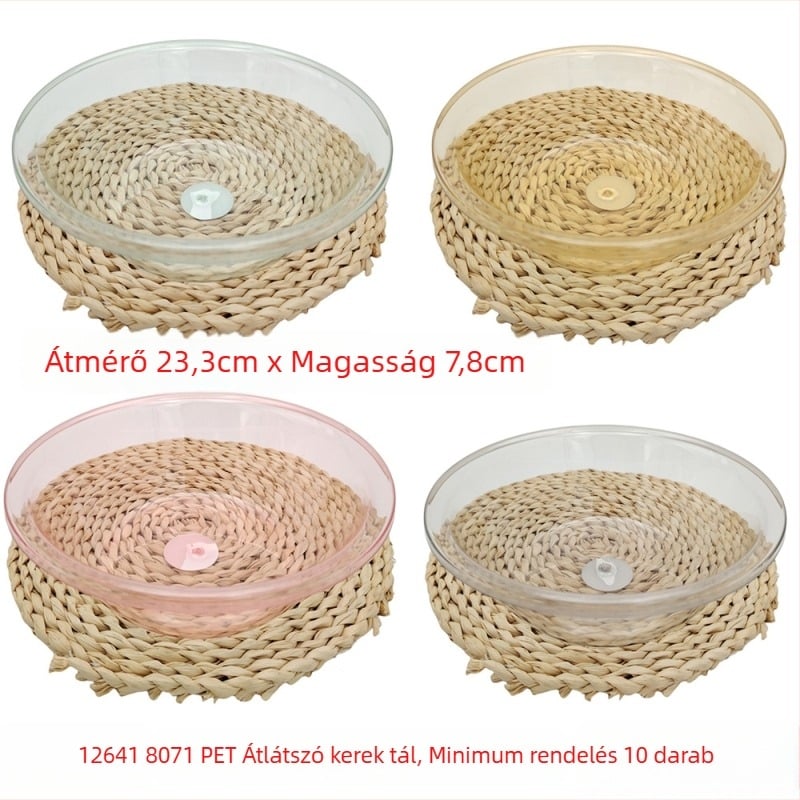 I2641 8071PET Átlátszó, kerek műanyag arcmosó tál, otthoni használatra, tartós és esztétikus