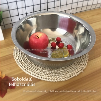 Rozsdamentes acél mosóedény kiemelt peremmel, 28–50 cm