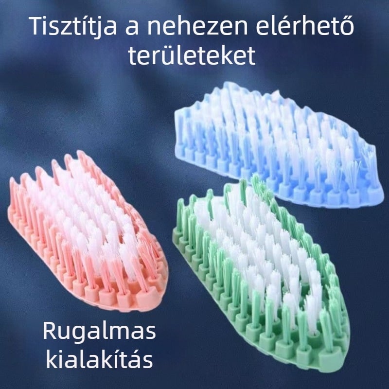 Rugalmas tisztító ecset háztartási használatra: konyhai mosogató, csempe és padló, fürdőszobai mosdó, zöldségek és gyümölcsök tisztítására