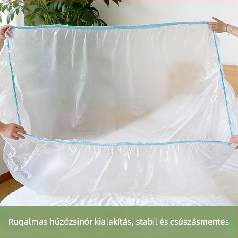 Vastagított ágytakaró zsinórral, teljes bútorfedés, porvédő takaró, diák ágytakaró, egyszer használatos bútorvédő