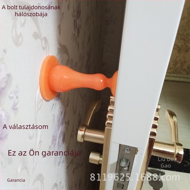 Fúrás nélkül szerelt szilikon ajtóhatár, hosszított kivitel, csendes, fürdőszobához, ütközésgátló