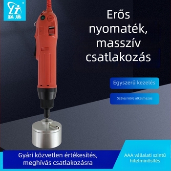 Kompakt kézi elektromos kupakkészítő üveg- és műanyag palackokhoz — zárás és tömítés (félautomata)